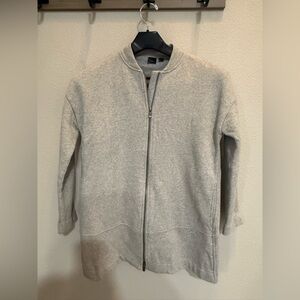 Eileen Fisher The Fisher Project Light grey zipper sweater xxs